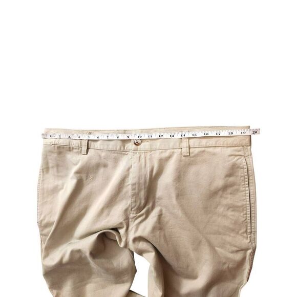 Lacoste Flat Front chino pants Light khaki 38x25.5 Cotton alligator Logo pockets - Picture 4 of 9